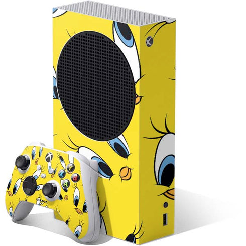 Looney Tunes Tweety Bird Super Sized Pattern Xbox Series S Bundle Skin