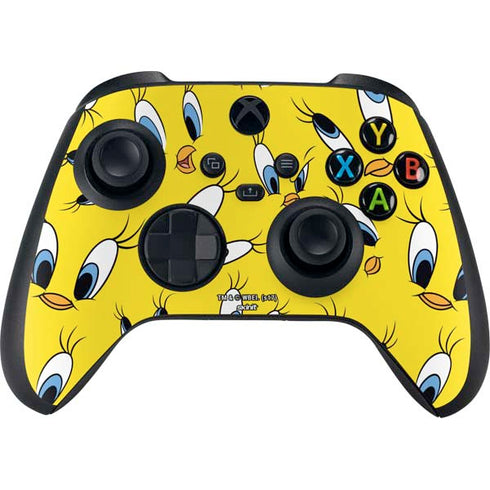 Looney Tunes Tweety Bird Super Sized Pattern Xbox Series X Controller Skin
