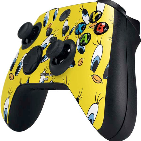 Looney Tunes Tweety Bird Super Sized Pattern Xbox Series X Controller Skin