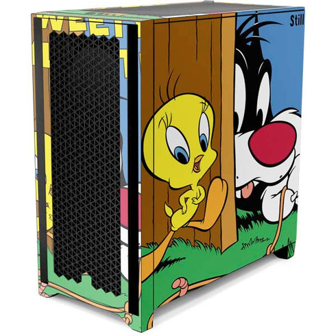 Looney Tunes Tweety Bird Sylvester Ten Cents Corsair 4000D Tempered Glass Mid-Tower ATX Case Skin
