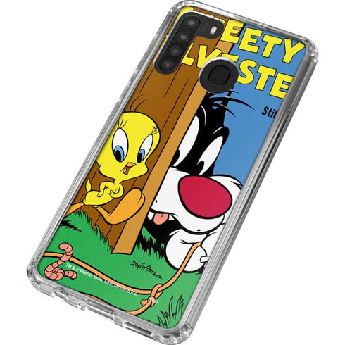 Looney Tunes Tweety Bird Sylvester Ten Cents Galaxy A21 Clear Case