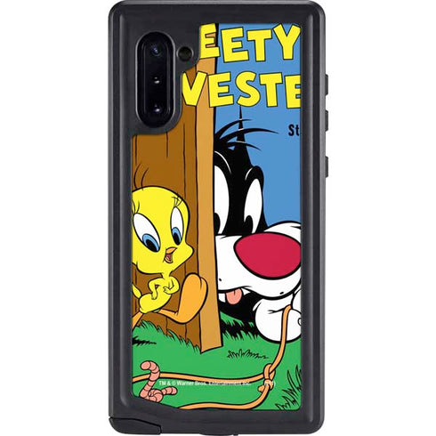 Looney Tunes Tweety Bird Sylvester Ten Cents Galaxy Note 10 Waterproof Case