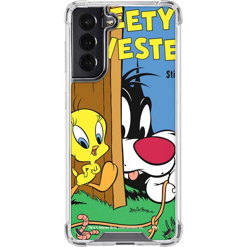 Looney Tunes Tweety Bird Sylvester Ten Cents Galaxy S21 5G Clear Case