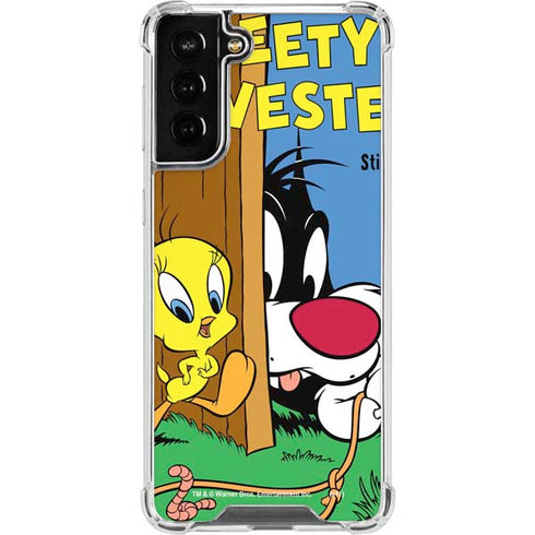 Looney Tunes Tweety Bird Sylvester Ten Cents Galaxy S21 FE Clear Case