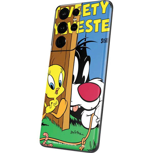 Looney Tunes Tweety Bird Sylvester Ten Cents Galaxy S21 Ultra 5G Skin