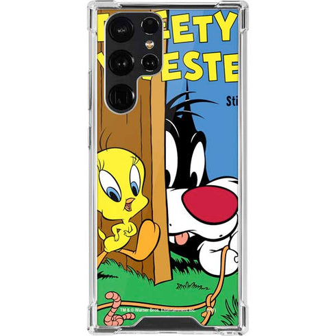 Looney Tunes Tweety Bird Sylvester Ten Cents Galaxy S22 Ultra Clear Case