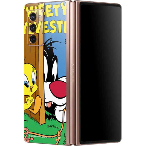 Looney Tunes Tweety Bird Sylvester Ten Cents Galaxy Z Fold2 5G Skin