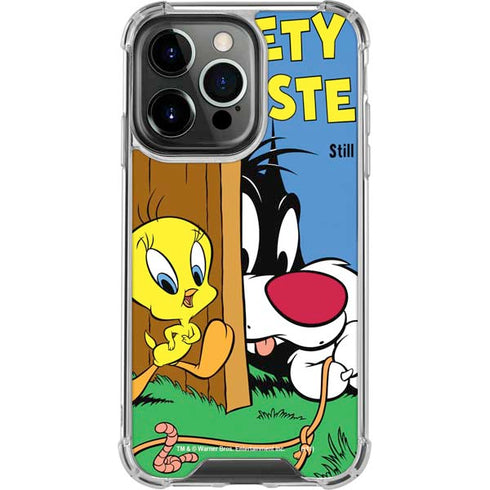 Looney Tunes Tweety Bird Sylvester Ten Cents iPhone 13 Pro Clear Case