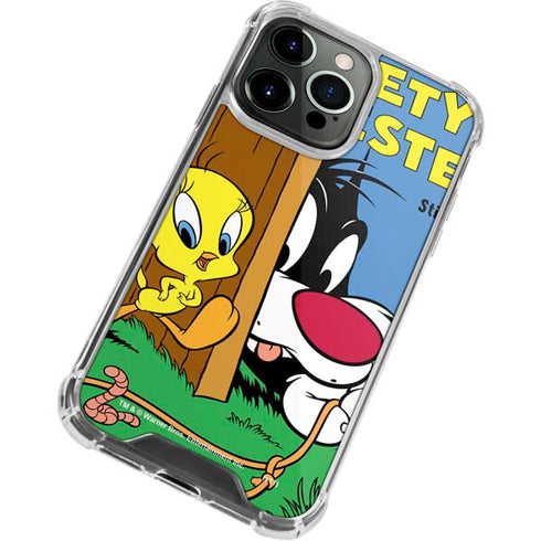 Looney Tunes Tweety Bird Sylvester Ten Cents iPhone 14 Pro Clear Case