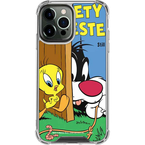 Looney Tunes Tweety Bird Sylvester Ten Cents iPhone 14 Pro Max Clear Case
