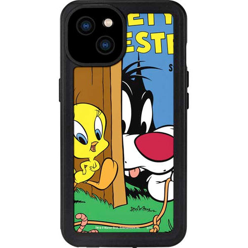 Looney Tunes Tweety Bird Sylvester Ten Cents iPhone 15 Plus Waterproof Case