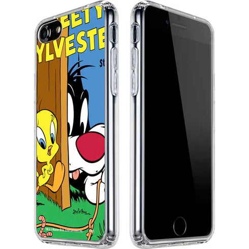 Looney Tunes Tweety Bird Sylvester Ten Cents iPhone SE (2nd & 3rd Gen) Clear Case