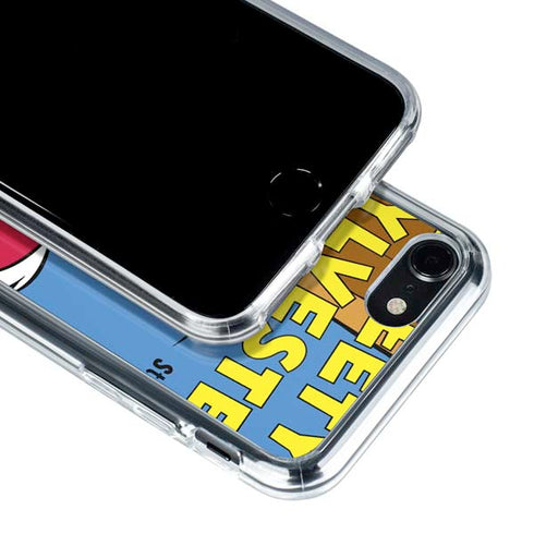 Looney Tunes Tweety Bird Sylvester Ten Cents iPhone SE (2nd & 3rd Gen) Clear Case