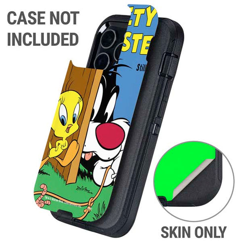Looney Tunes Tweety Bird Sylvester Ten Cents Otterbox Defender iPhone Skin
