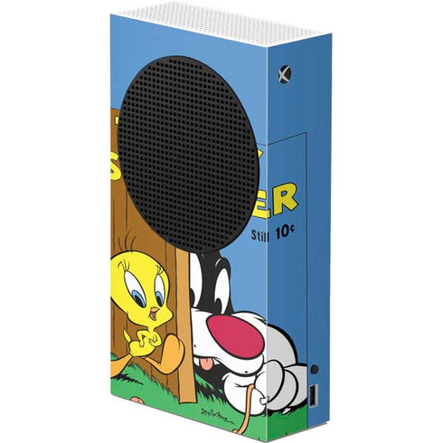 Looney Tunes Tweety Bird Sylvester Ten Cents Xbox Series S Console Skin