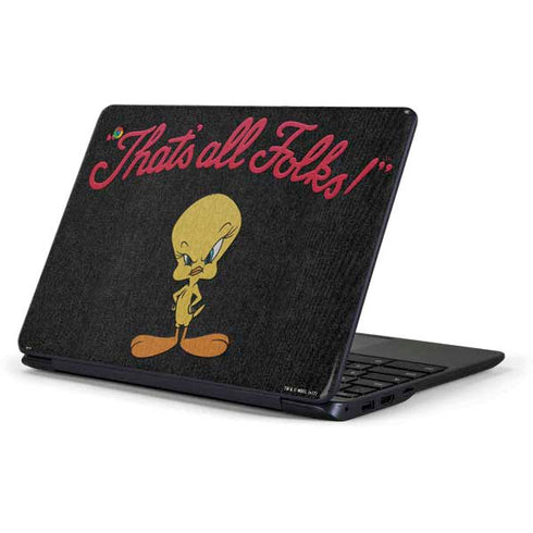 Looney Tunes Tweety Bird Thats All Folks Samsung Chromebook Skin