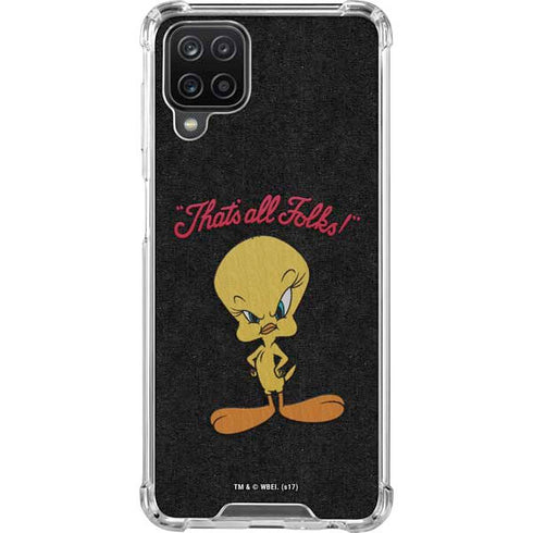 Looney Tunes Tweety Bird Thats All Folks Galaxy A12 Clear Case