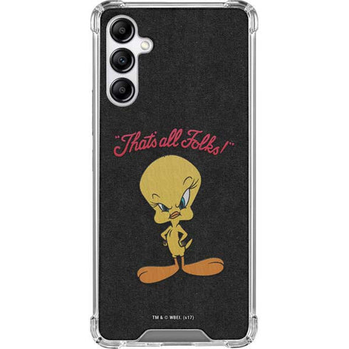 Looney Tunes Tweety Bird Thats All Folks Galaxy A14 5G Clear Case