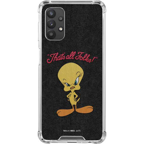 Looney Tunes Tweety Bird Thats All Folks Galaxy A32 5G Clear Case