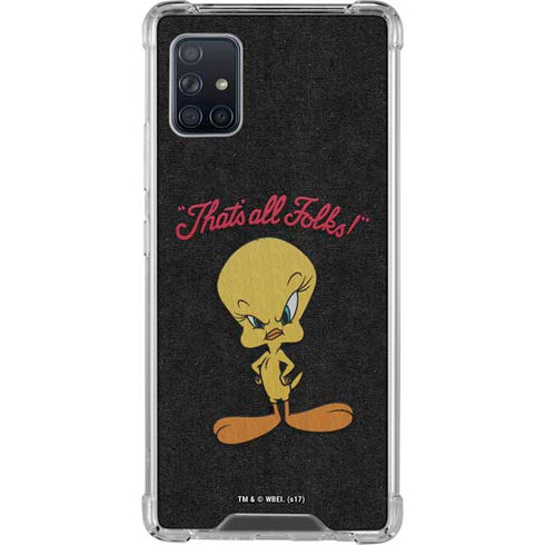 Looney Tunes Tweety Bird Thats All Folks Galaxy A51 5G Clear Case