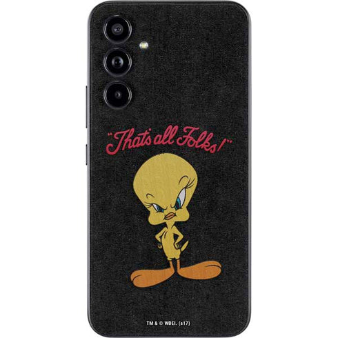 Looney Tunes Tweety Bird Thats All Folks Galaxy A54 5G Skin
