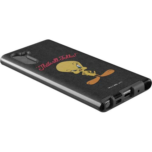 Looney Tunes Tweety Bird Thats All Folks Galaxy Note 10 Pro Case