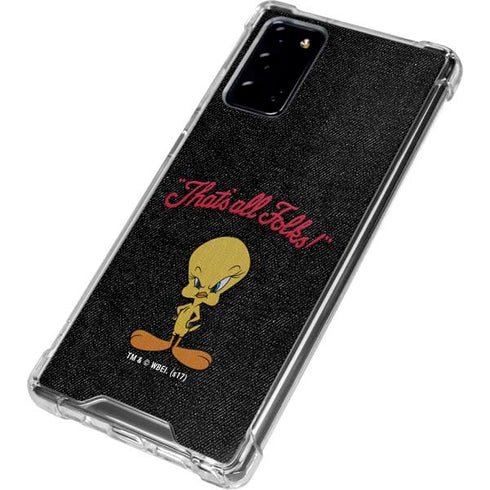 Looney Tunes Tweety Bird Thats All Folks Galaxy Note20 5G Clear Case