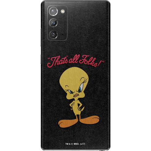 Looney Tunes Tweety Bird Thats All Folks Galaxy Note20 5G Skin