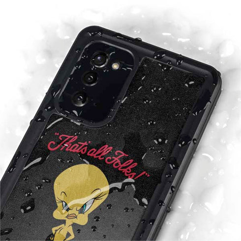 Looney Tunes Tweety Bird Thats All Folks Galaxy Note20 5G Waterproof Case
