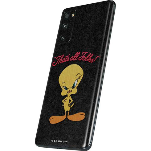 Looney Tunes Tweety Bird Thats All Folks Galaxy S20 Fan Edition Skin