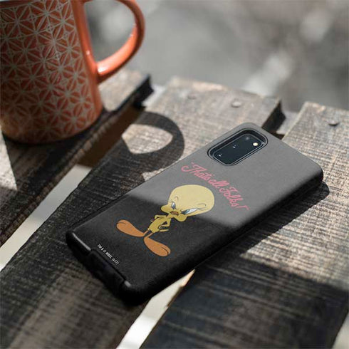 Looney Tunes Tweety Bird Thats All Folks Galaxy S20 Pro Case
