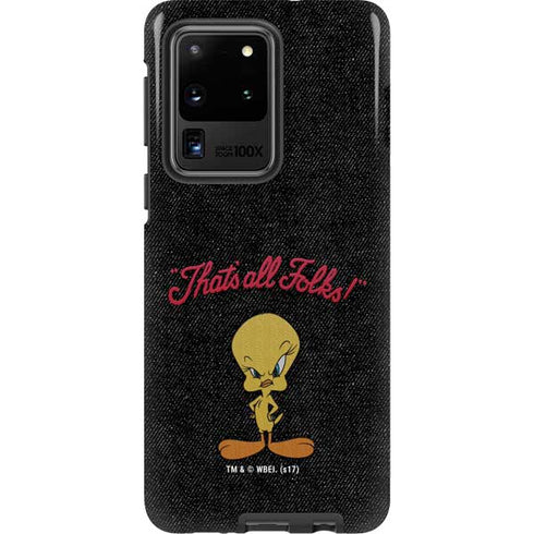 Looney Tunes Tweety Bird Thats All Folks Galaxy S20 Ultra 5G Pro Case