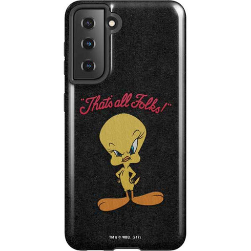 Looney Tunes Tweety Bird Thats All Folks Galaxy S21 5G Pro Case
