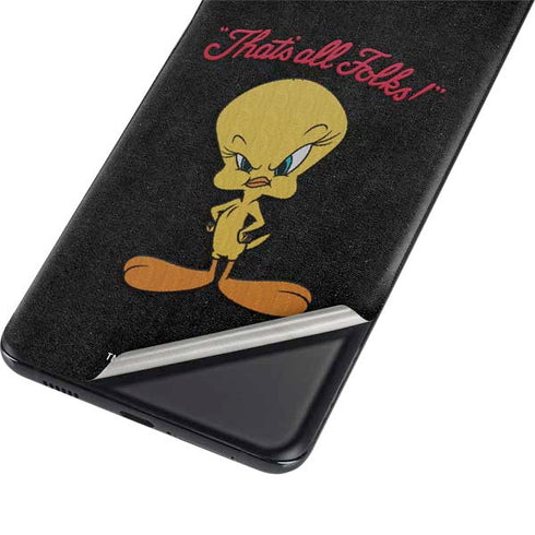 Looney Tunes Tweety Bird Thats All Folks Galaxy S21 5G Skin