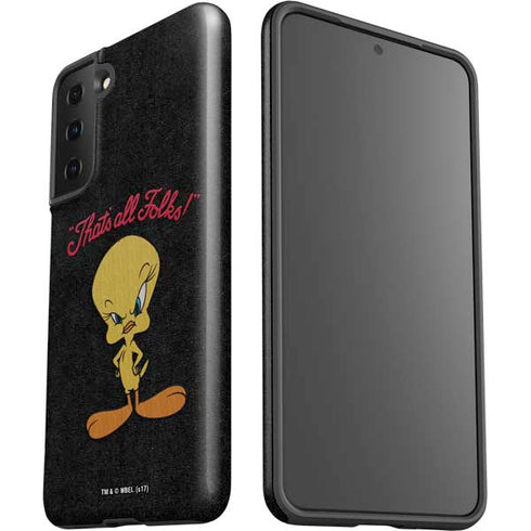 Looney Tunes Tweety Bird Thats All Folks Galaxy S21 Plus 5G Pro Case