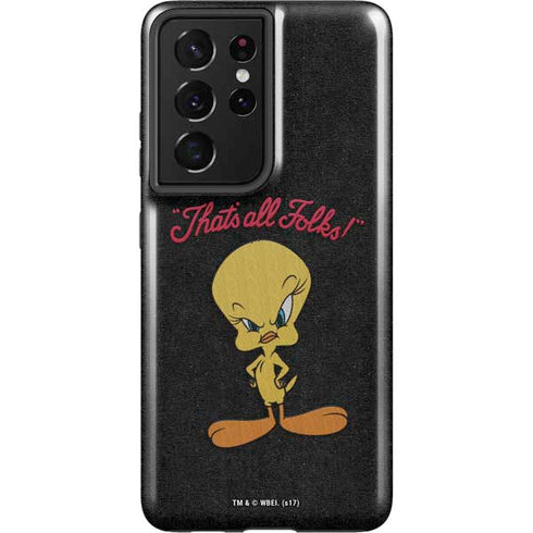 Looney Tunes Tweety Bird Thats All Folks Galaxy S21 Ultra 5G Pro Case