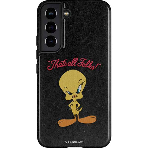 Looney Tunes Tweety Bird Thats All Folks Galaxy S22 Pro Case