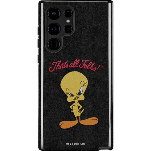 Looney Tunes Tweety Bird Thats All Folks Galaxy S22 Ultra Pro Case