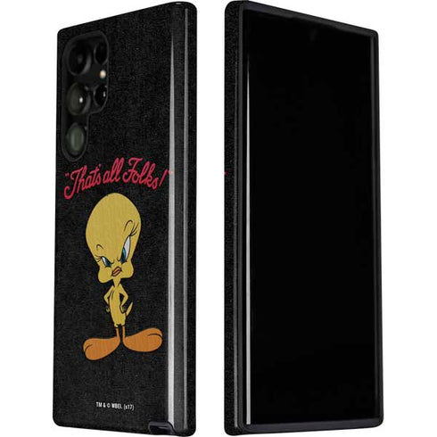 Looney Tunes Tweety Bird Thats All Folks Galaxy S22 Ultra Pro Case