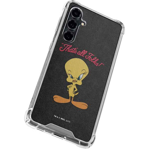 Looney Tunes Tweety Bird Thats All Folks Galaxy S23 FE Clear Case