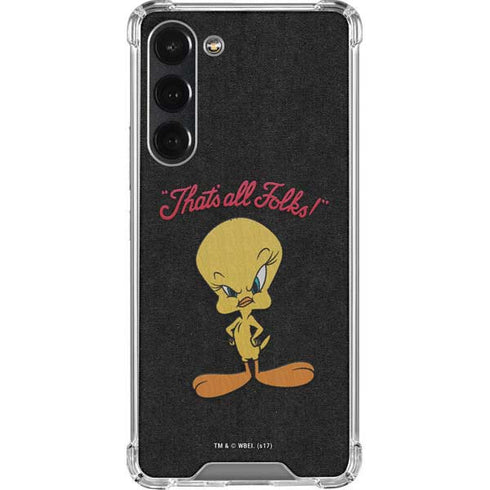 Looney Tunes Tweety Bird Thats All Folks Galaxy S23 Plus Clear Case