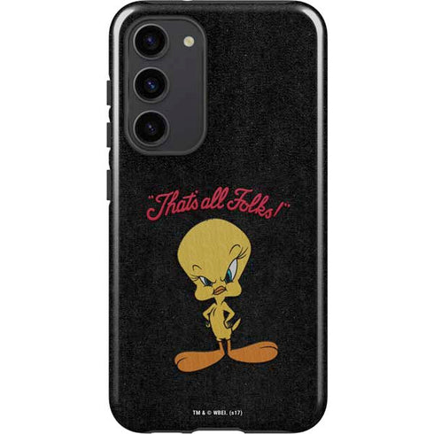 Looney Tunes Tweety Bird Thats All Folks Galaxy S23 Plus Pro Case