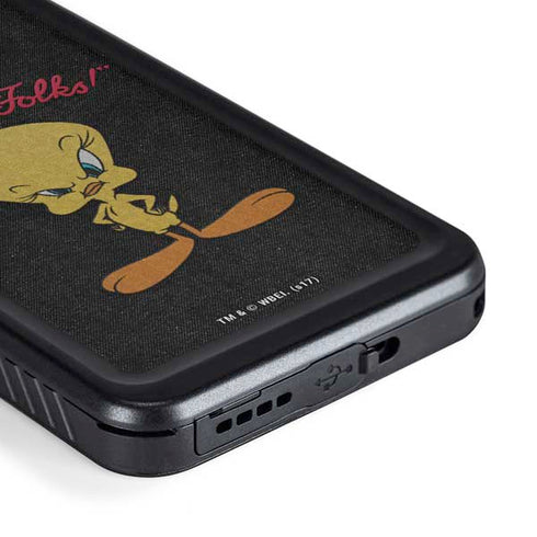 Looney Tunes Tweety Bird Thats All Folks Galaxy S23 Plus Waterproof Case