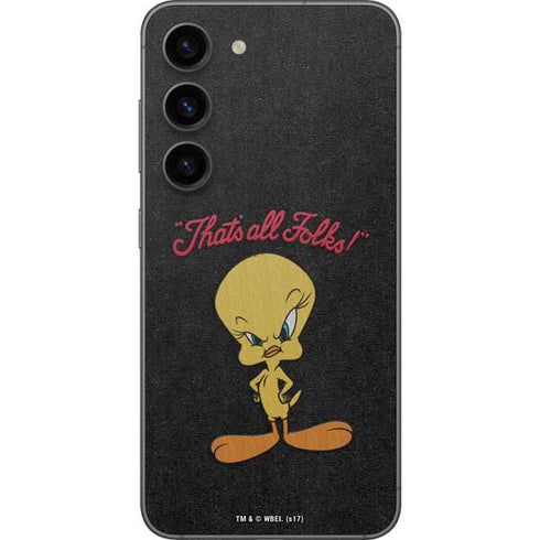 Looney Tunes Tweety Bird Thats All Folks Galaxy S23 Skin