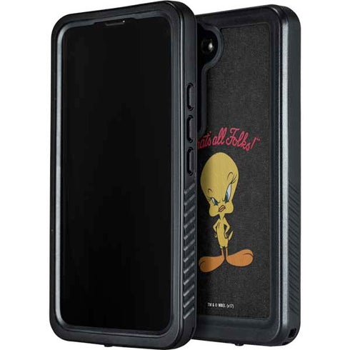 Looney Tunes Tweety Bird Thats All Folks Galaxy S23 Waterproof Case