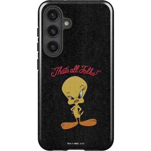 Looney Tunes Tweety Bird Thats All Folks Galaxy S24 Plus Impact Case