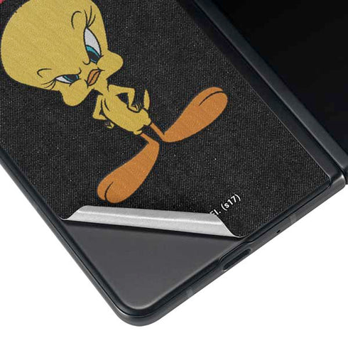 Looney Tunes Tweety Bird Thats All Folks Galaxy Z Fold4 5G Skin