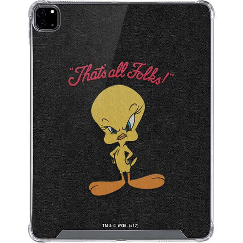 Looney Tunes Tweety Bird Thats All Folks iPad Pro 12.9in (2020) Clear Case