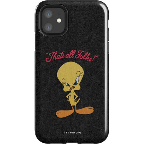 Looney Tunes Tweety Bird Thats All Folks iPhone 11 Impact Case