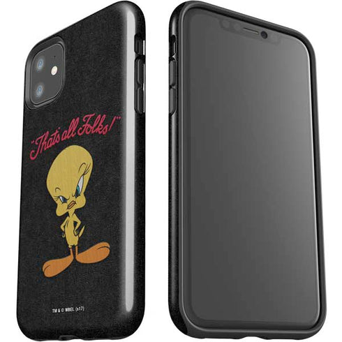 Looney Tunes Tweety Bird Thats All Folks iPhone 11 Impact Case